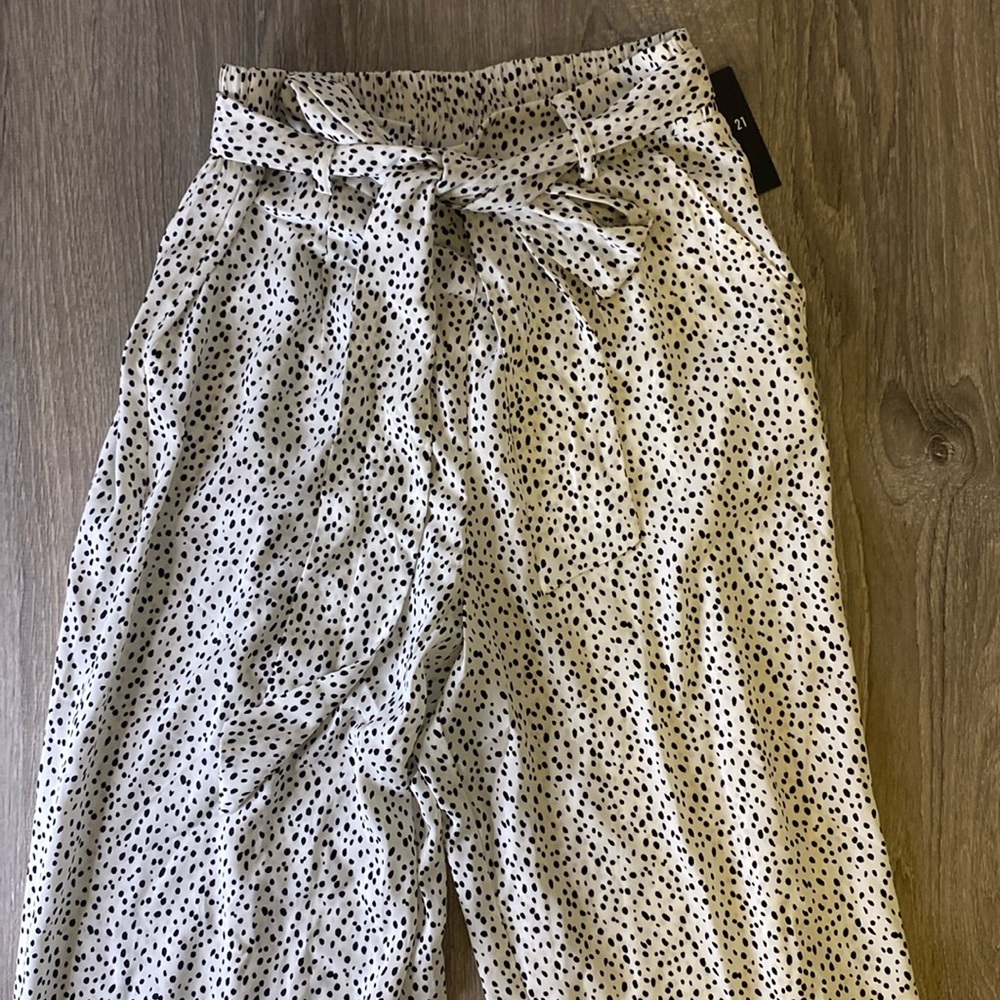 Forever 21 polka dot patterned dress pants